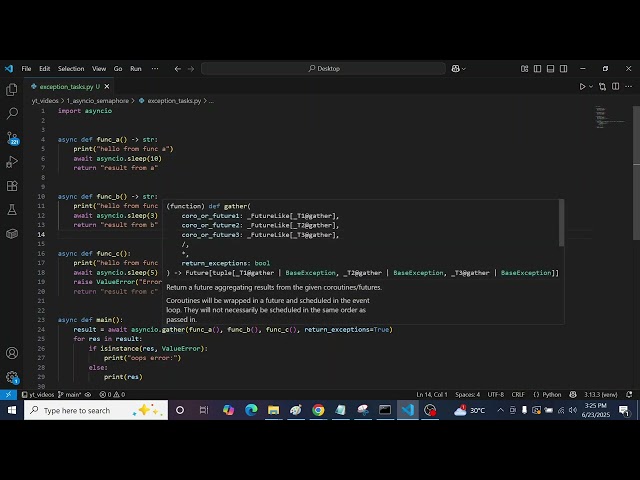 Python Asyncio Exception Handling Basics