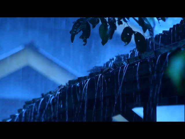 End Sleepless Nights in 3Minutes with Growling Rain & Booming Thunder on a Rickety Tin Roof at Night