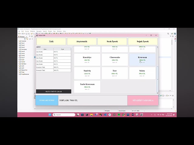 Java & GUI Cafe Management and Inventory Tracking