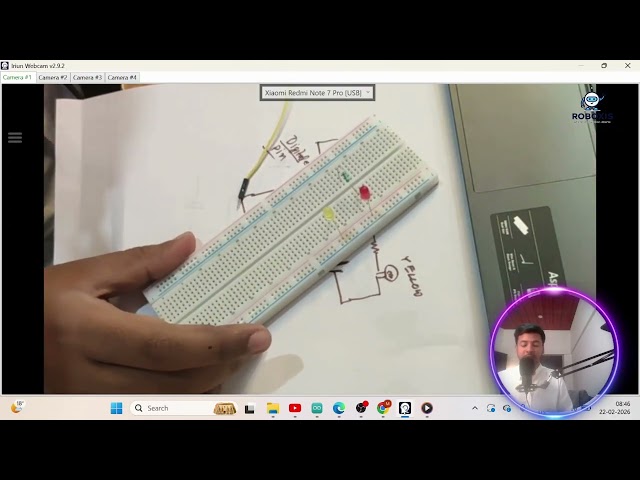 8.Building a Mini Traffic Light System | Arduino projects |Robotics in Hindi