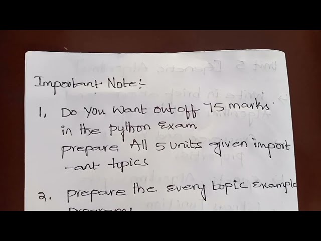 PYTHON EVERY UNIT IMPORTANT QUESTIONS AS PER JNTU-K SYLLABUS #python #ece #important #engineering