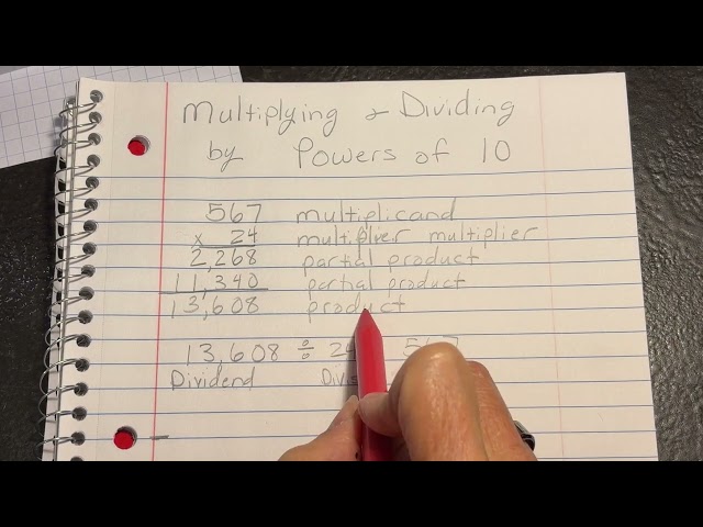 Multiplying & Dividing by Powers of 10 Part 1 - Vocabulary