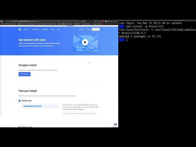 How to install Ionic Framework (with Android Studio and Xcode)