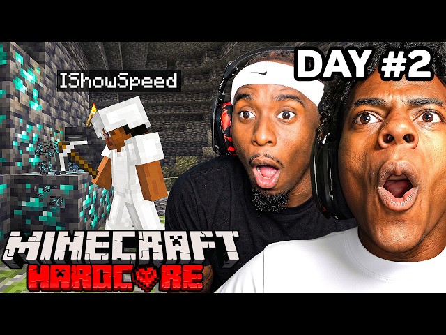 MINECRAFT HARDCORE ALL BOSSES DAY 2 🍄🔨🧟‍♂️ft. KaiCenat