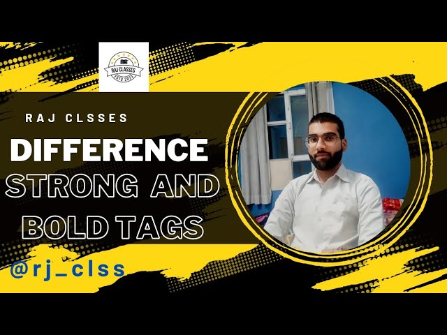Difference Between Strong and Bold Tag in HTML? #html #web