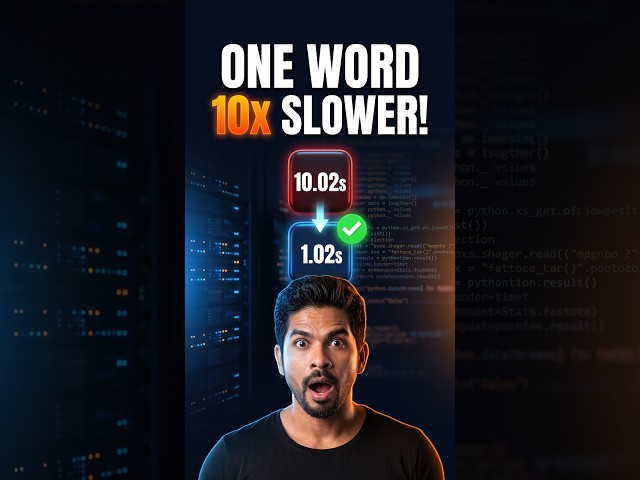 One Word Made This Endpoint 10x Slower #shorts