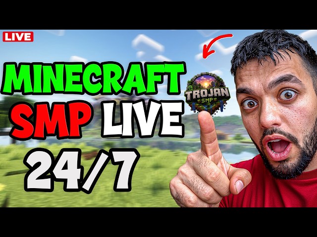 Minecraft Public SMP LIVE Hindi | Java + Bedrock (Mobile) | 24/7 Online SMP 🚀