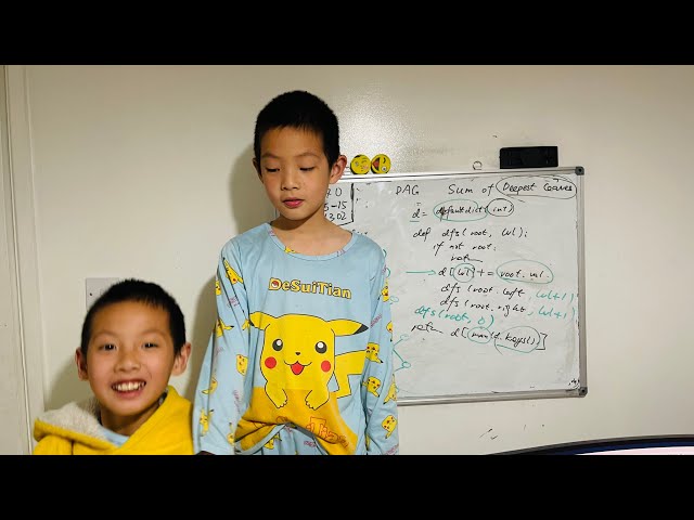 Day 470 - Teaching Kids Programming - Find the Sum of Deepest Leaves in a Binary Tree, Recursive DFS