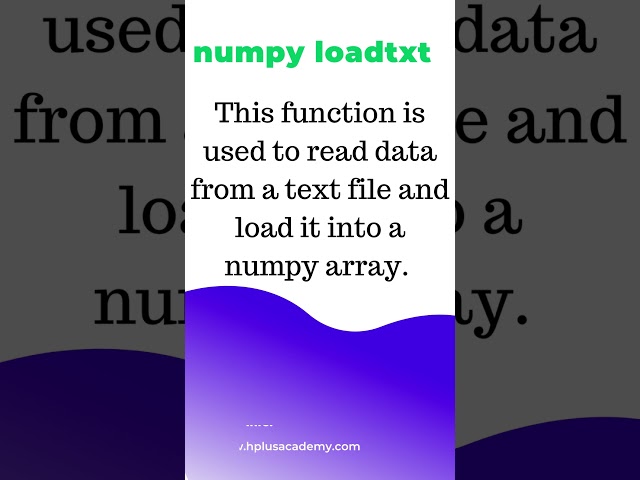 Exploring the Power of numpy loadtxt: A Step-by-Step Tutorial #python #numpy #programming