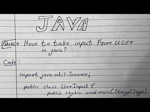 How to Take Input from User in Java | Complete Java Tutorial for Beginners
