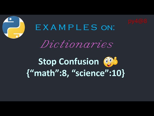 py4@8 Python Dictionaries are Simple With Examples بايثون بالعربي