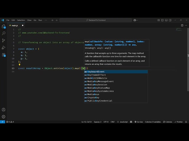JavaScript | Transforming an object into an array of objects