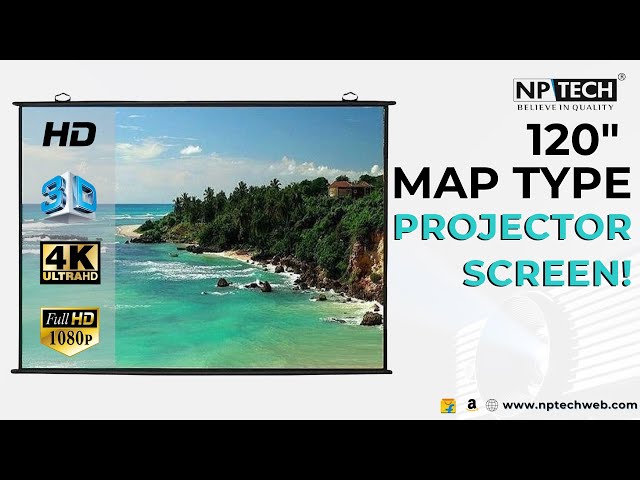 NPTECH 120-Inch Maptype Screen - Ultimate Screen Quality & Specs Unveiled!#projectorscreens #fullhd
