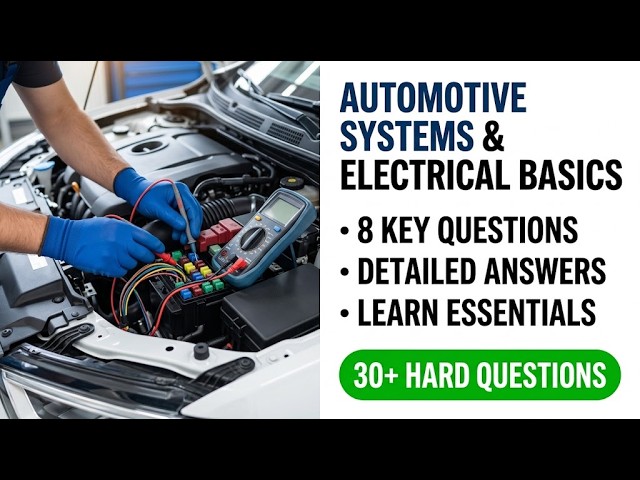 Automotive Systems and Electrical Basics Review: 8 Key Practice Test Questions and Answers Explained