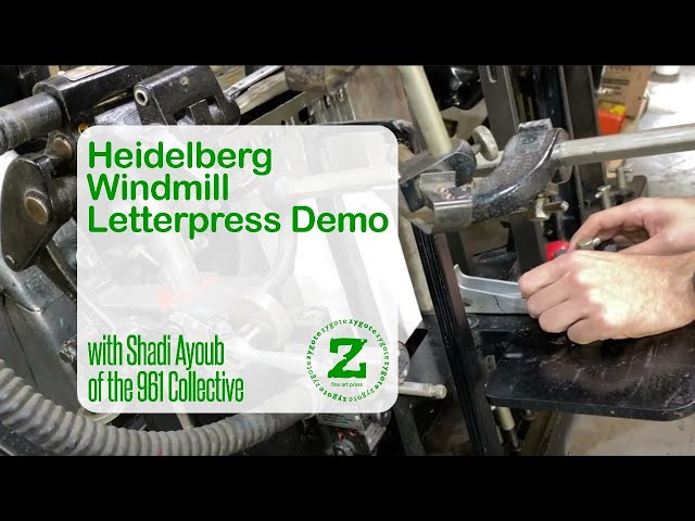 Heidelberg Windmill Letterpress Demo with Shadi Ayoub