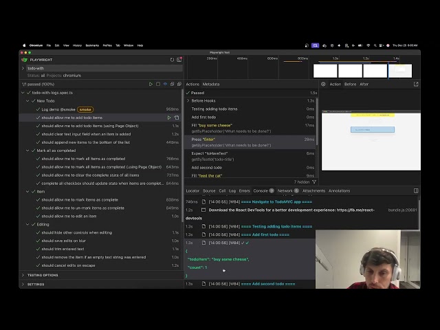 log from playwrigh-utils: the playwright logs you've always wanted (think cy.log + winston)