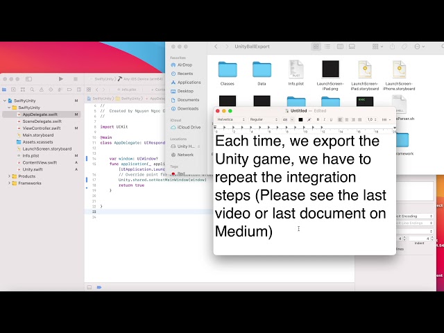 iOS(Swift/SwiftUI) communicate with Unity (iOS send data to Unity)