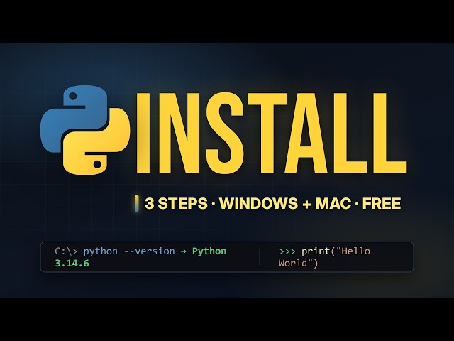 How to Install Python on Windows & Mac — Full Beginner Guide + First Test (2026)