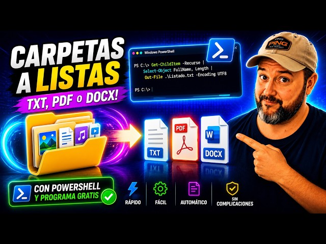 How to Create File Lists in Windows in TXT, PDF, and DOCX with PowerShell