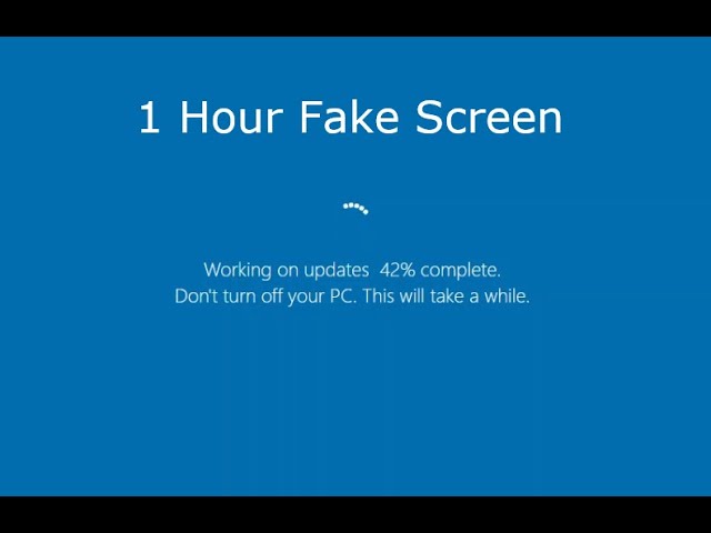 Windows 10 Update Fake Screen 1 Hour