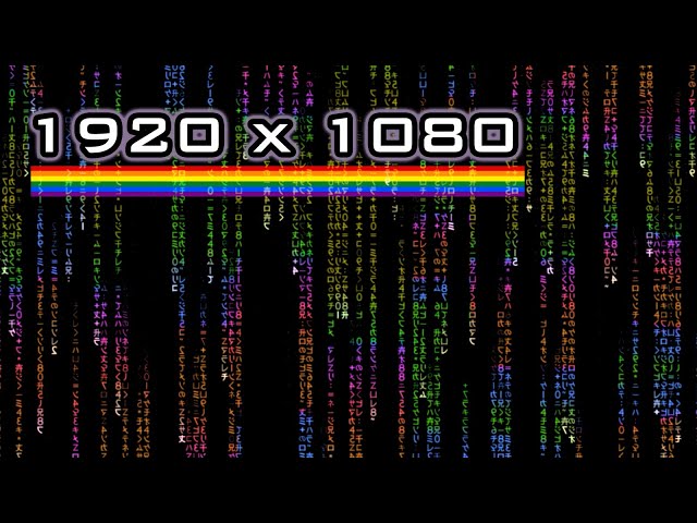 Rainbow Matrix Code Raining for 1 Hour