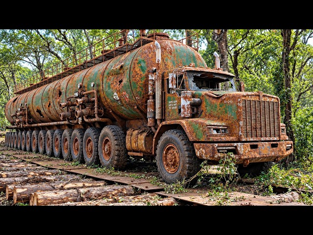 Hidden in the Forest: Massive Abandoned Tanker Truck Faces a Full Restoration Now