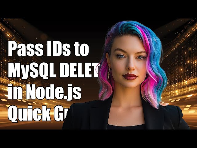 How to Pass a List of IDs to MySQL DELETE Query in Node.js