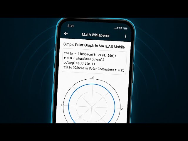 Getting Started with MATLAB Mobile | Create Your First File & Plot a Polar Graph