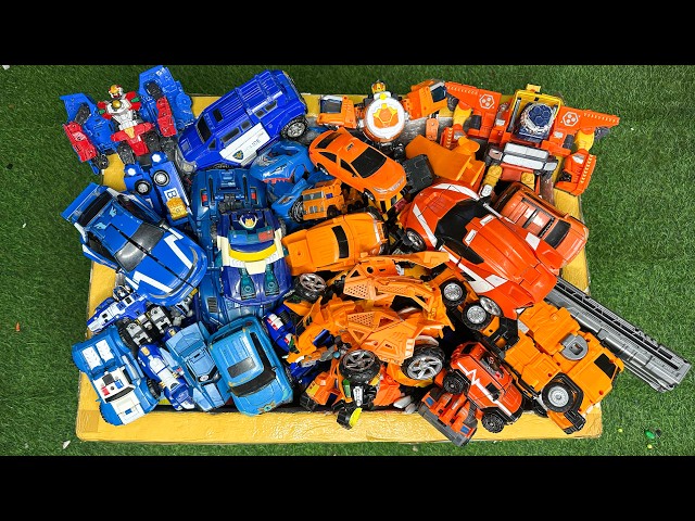 Awesome Unboxing Blue Tobot & Orange Tobot Transformer - Let's Play Police Vehicle & Fire Truck Toys