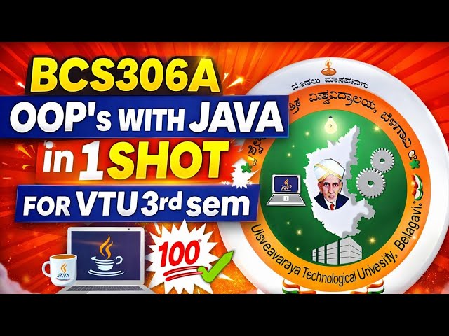 OOPS WITH JAVA 1 SHOT FOR VTU
