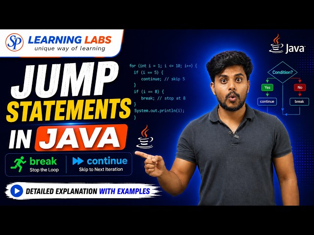 Jump Statements in Java Explained | break & continue Statement