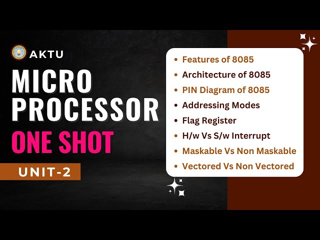 Microprocessor One Shot Unit-2 | 4th Sem Microprocessor | Aktu Exams | Unit-2 Most Important  Topics