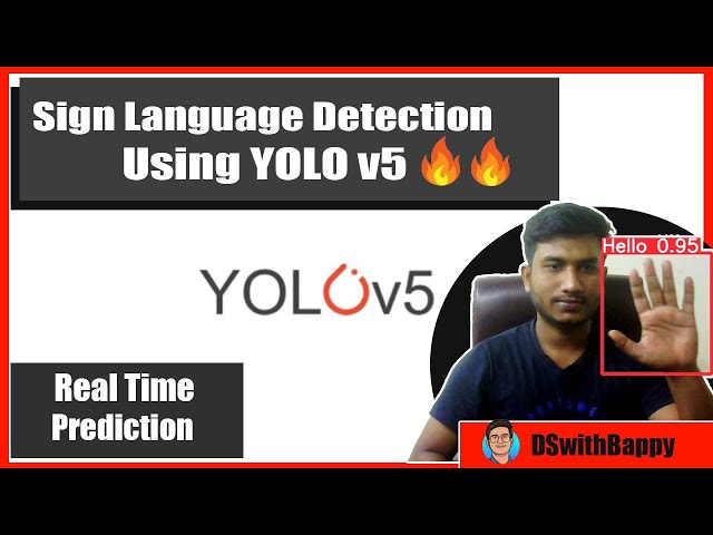 Real Time Prediction | Sign Language Detection | YOLO v5 | Computer Vision