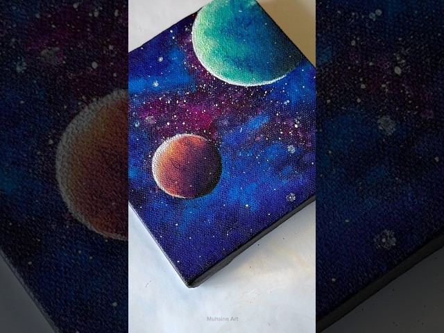 Galaxy painting technique 😱😳 #shorts #craft #art #drawing #satisfying