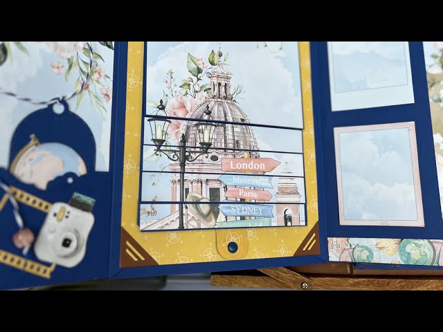 Album travel suitcase TUTORIAL  Page 9 #scrapbooking #minialbum #mintay #action