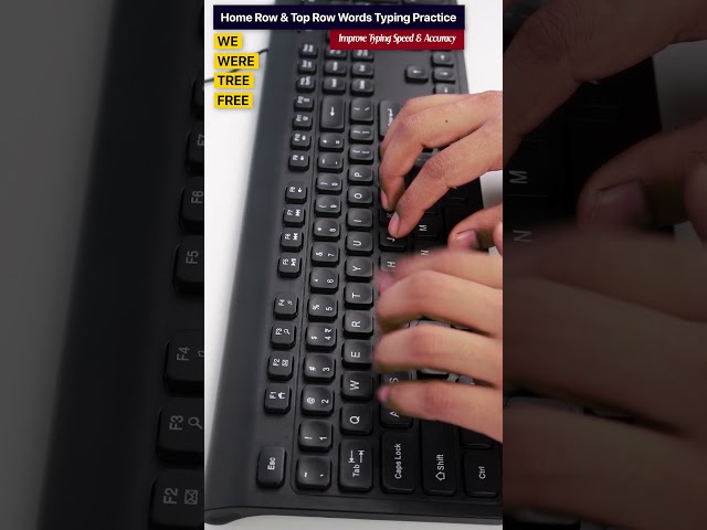 FREE Typing Lessons Day 10 | Home & Top Row Words Practice #touchtyping #typingclass #shorts