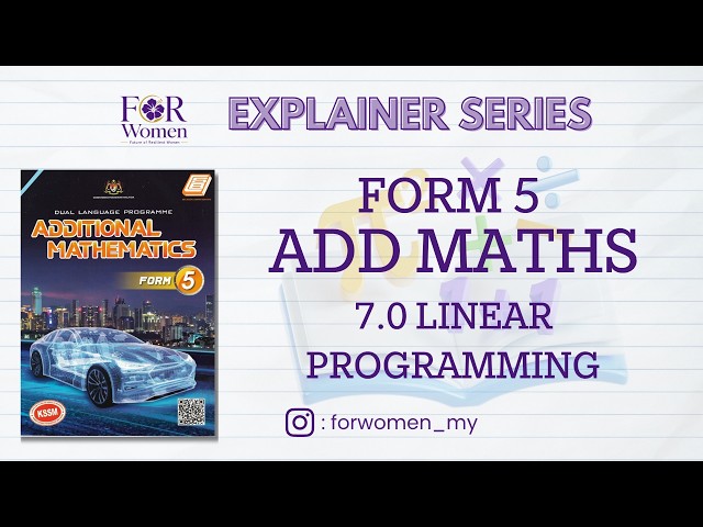 Add Maths Form 5 - Chapter 7.0 Linear Programming