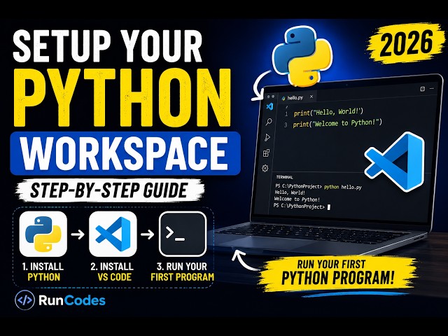 Python Workspace Setup for Beginners (2026) | Install Python & VS Code