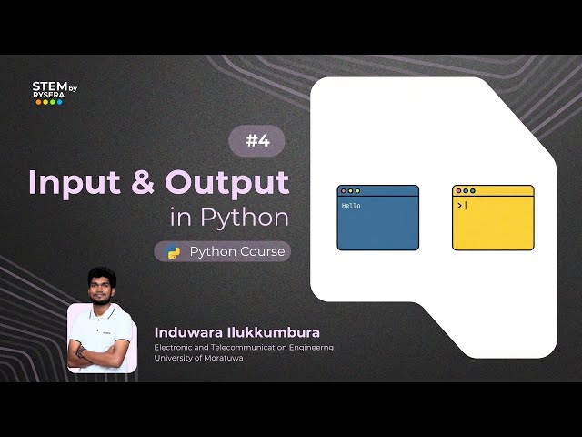 Python #4 // Input and Output in Python #print  #sinhala #tutorial