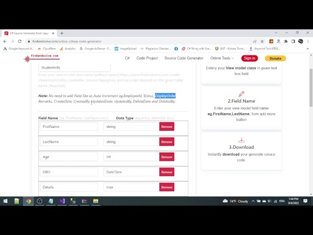 Online Code Generator Tools for developer