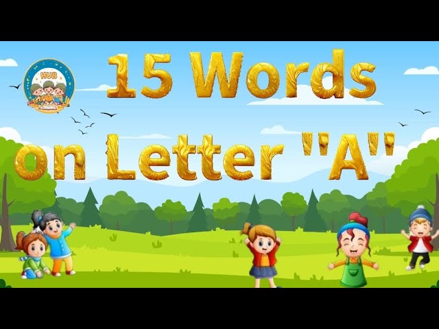 15 words on the letter "A" #learning #kidslearning #study #abcd #wordslearningforkids 