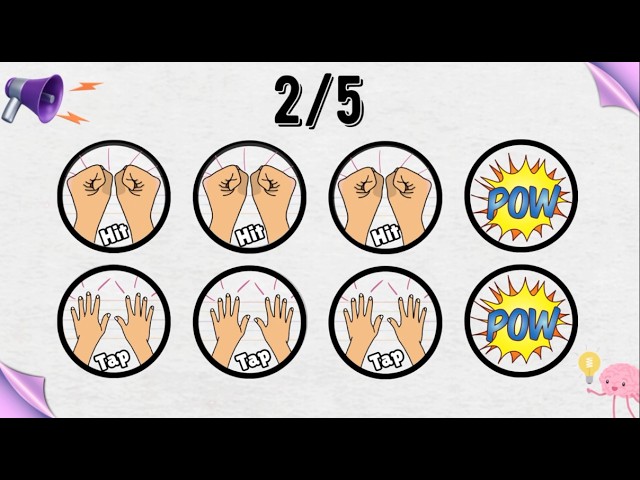 Say The Word on Beat l Do The Gesture On Beat | Brain Break l Sensory Activity