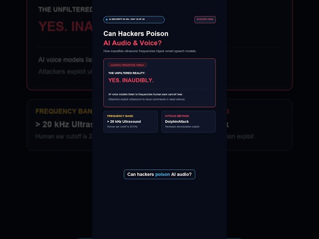 Can Hackers Poison AI Audio? 🎙️ #shorts