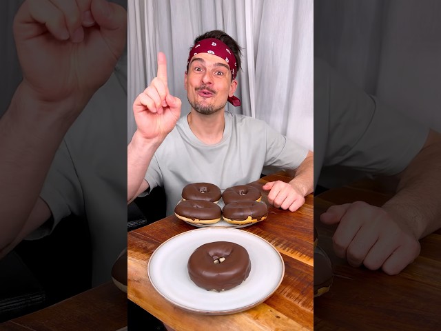 How to enjoy CHOCOLATE DONUT with your sibling?😅❤️🍩| CHEFKOUDY