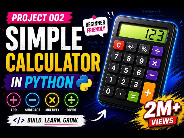 🚀 Build Your First Python Calculator | Beginner Python
