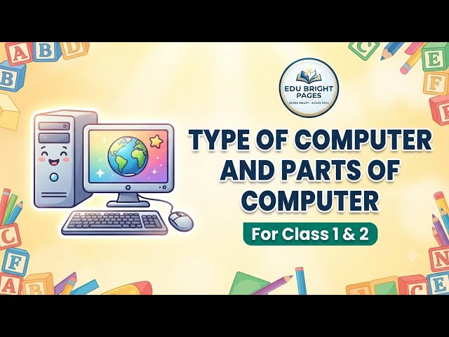 Parts of a Computer & Types of Computers | Class 1 & 2