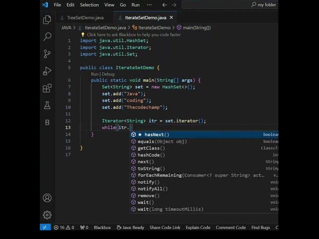 Day-31 || Iterating over Set using Iterator ||  #javainterview
