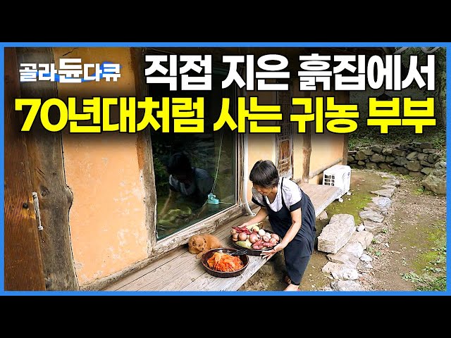 귀농해서 흙집 짓고 자급자족 농사짓고 사는 귀촌 부부｜시작은 비닐하우스, 70년대처럼 사는 귀농 부부｜한국기행｜#골라듄다큐