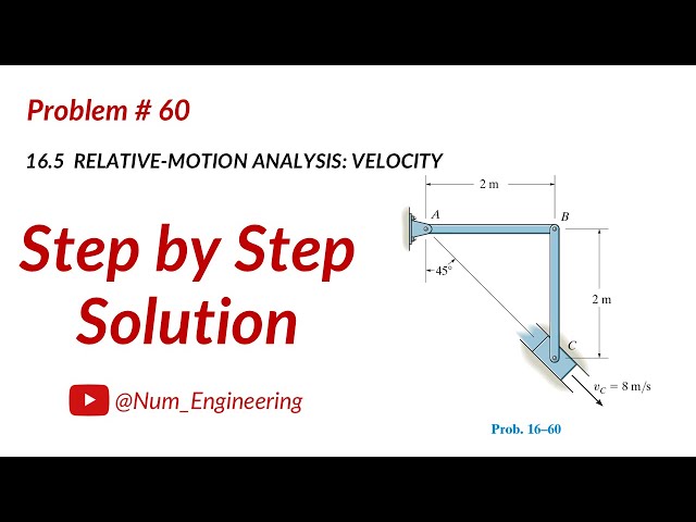 16–60  The slider block C moves at 8 ms down the