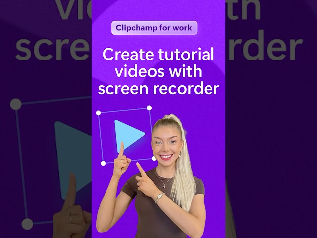 Turn screen recordings into a tutorial or demo videos with the screen recorder in Clipchamp for work